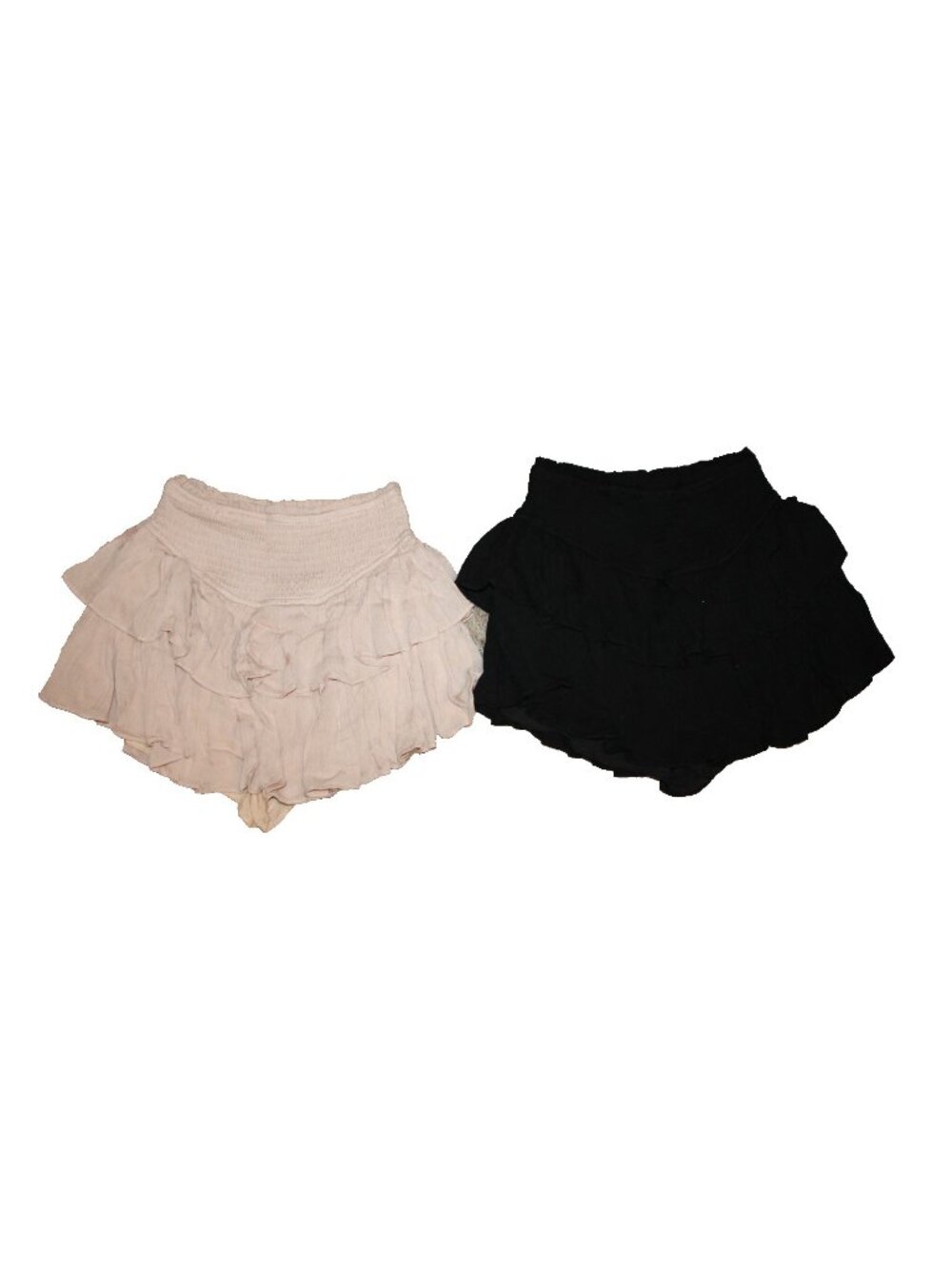 Rock N Rags Sunshine Daydream Lot of 2 Ruffle Mini Skirt w/ Shorts Skort Size XS